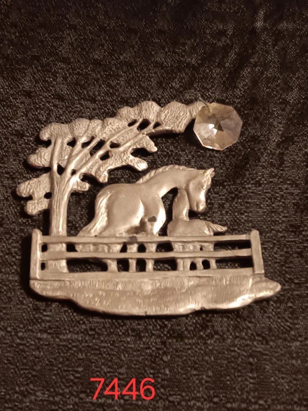 Pewter Horse And Pony Ornament